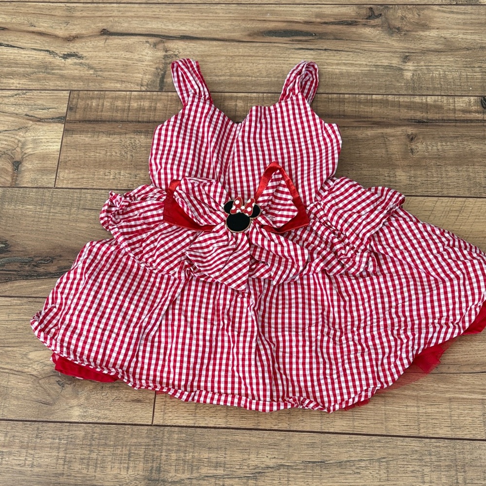 DISNEY RED PLAID LITTLE GIRLS DRESS ❤️